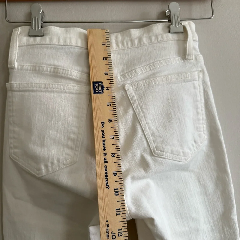 J. Crew White Skinny High-Rise 9”Toithpick Jeans Women size 25 P